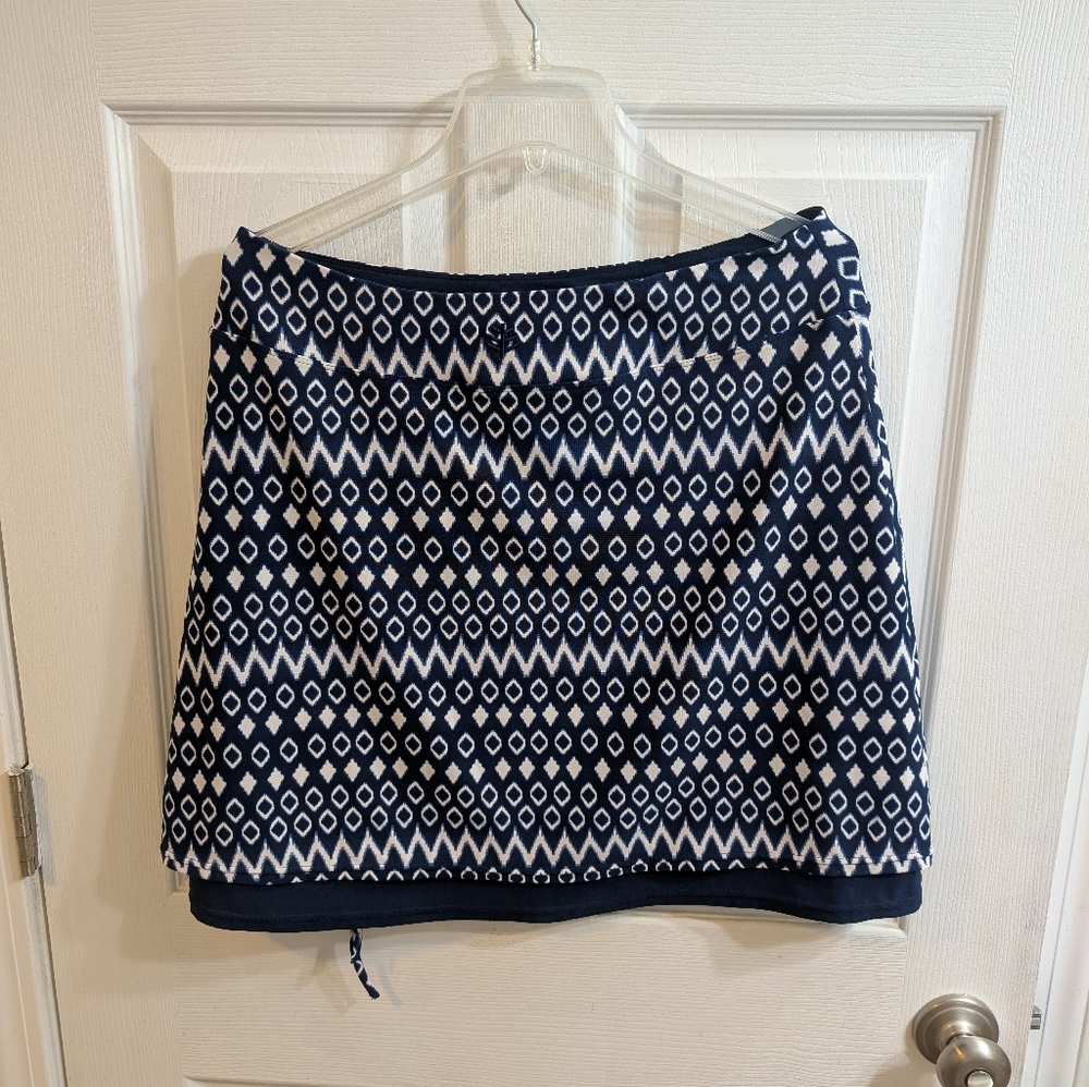 Coolibar Navy Blue Large Sun Protection Skort